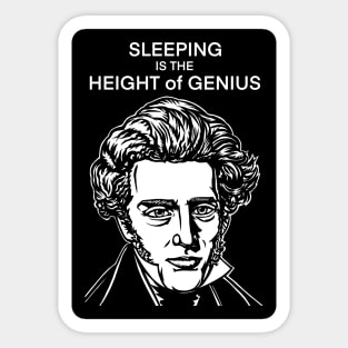 SOREN KIERKEGAARD quote .8 - ink portrait Sticker